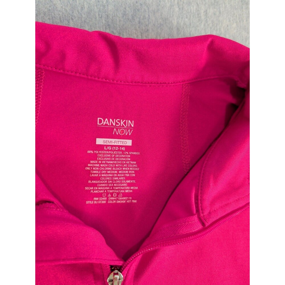 Danskin Now Womens L Smokin Hot Pink Jacket Stretch Breathable Active wear Gym - Picture 5 of 11